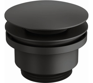 Válvula universal click Luxe con y sin rebosadero 1 1/4" Negro